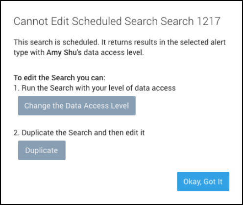 Edit search