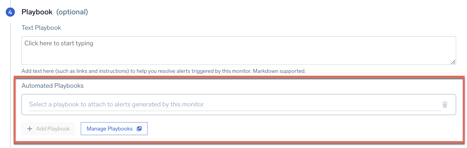 Add a playbook to a monitor