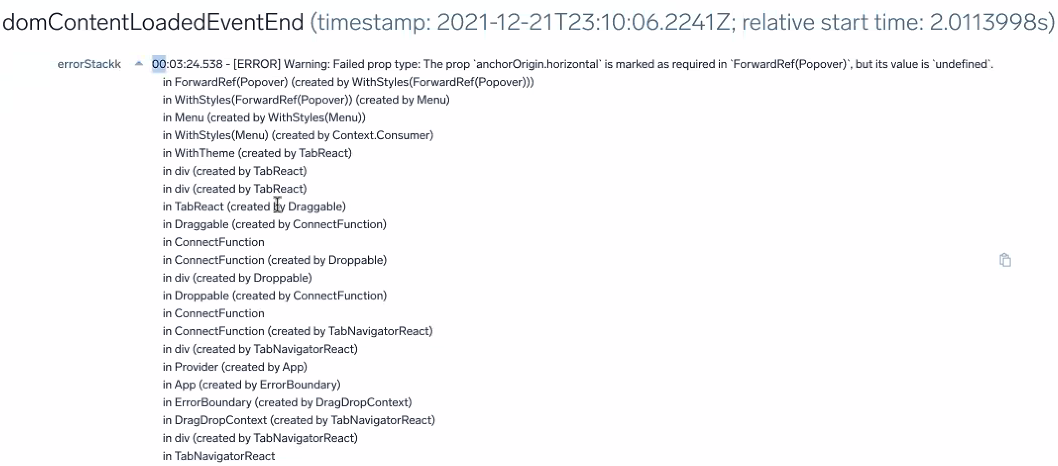 Span event additional information