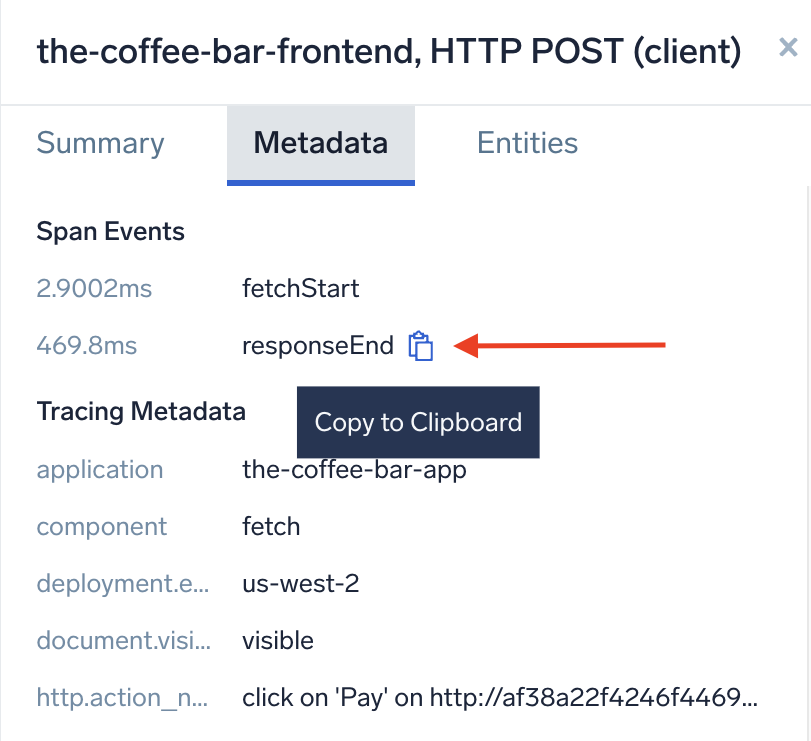 Tace details metadata