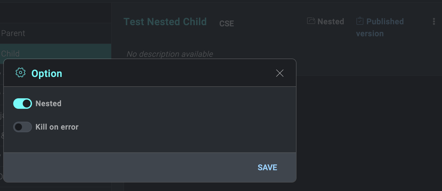 Nested option