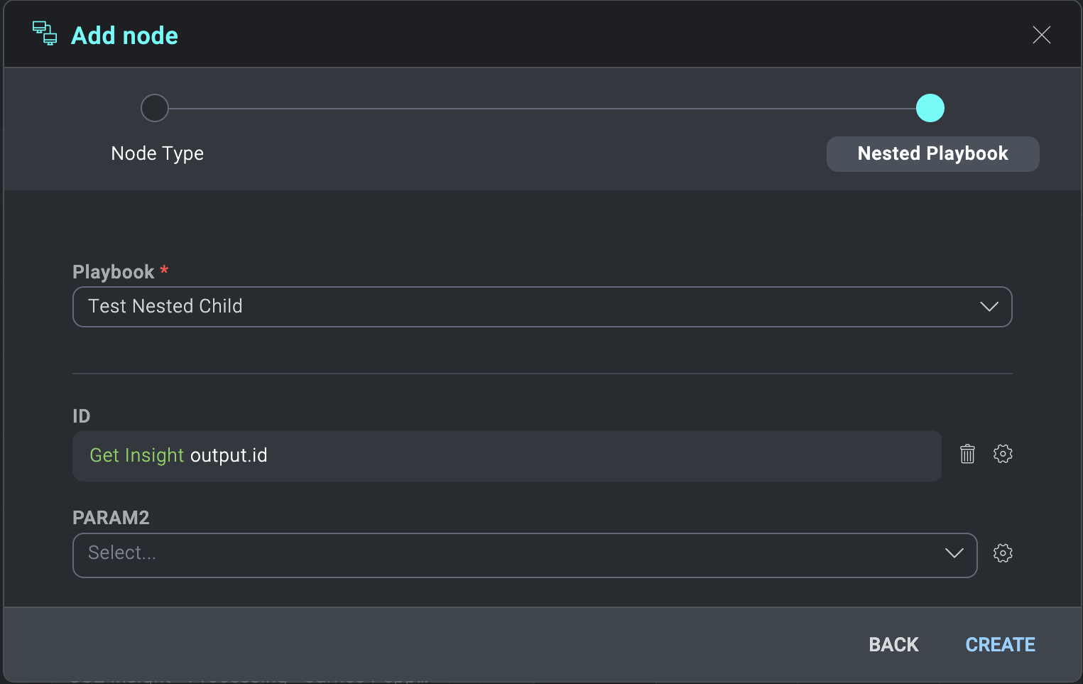 Parent playbook parameters