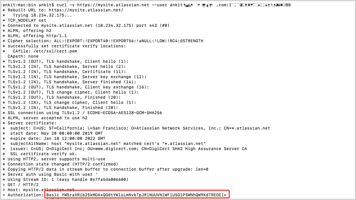 Atlassian Basic Authentication
