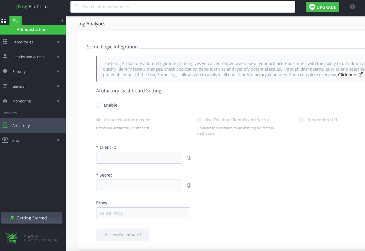 Select Log Analytics