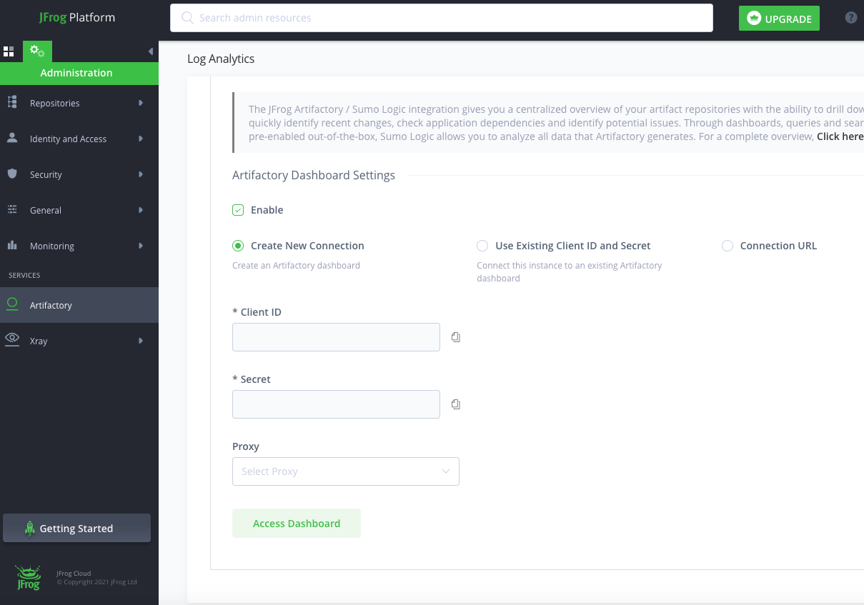 Enable Sumo Logic Integration