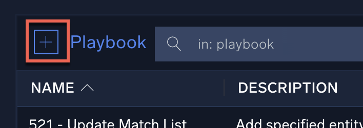 Add playbook button