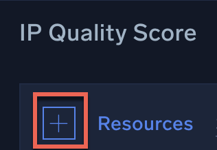 Add resource button