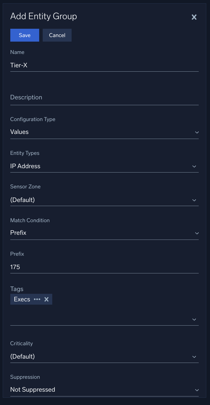 Create an entity group based on attributes