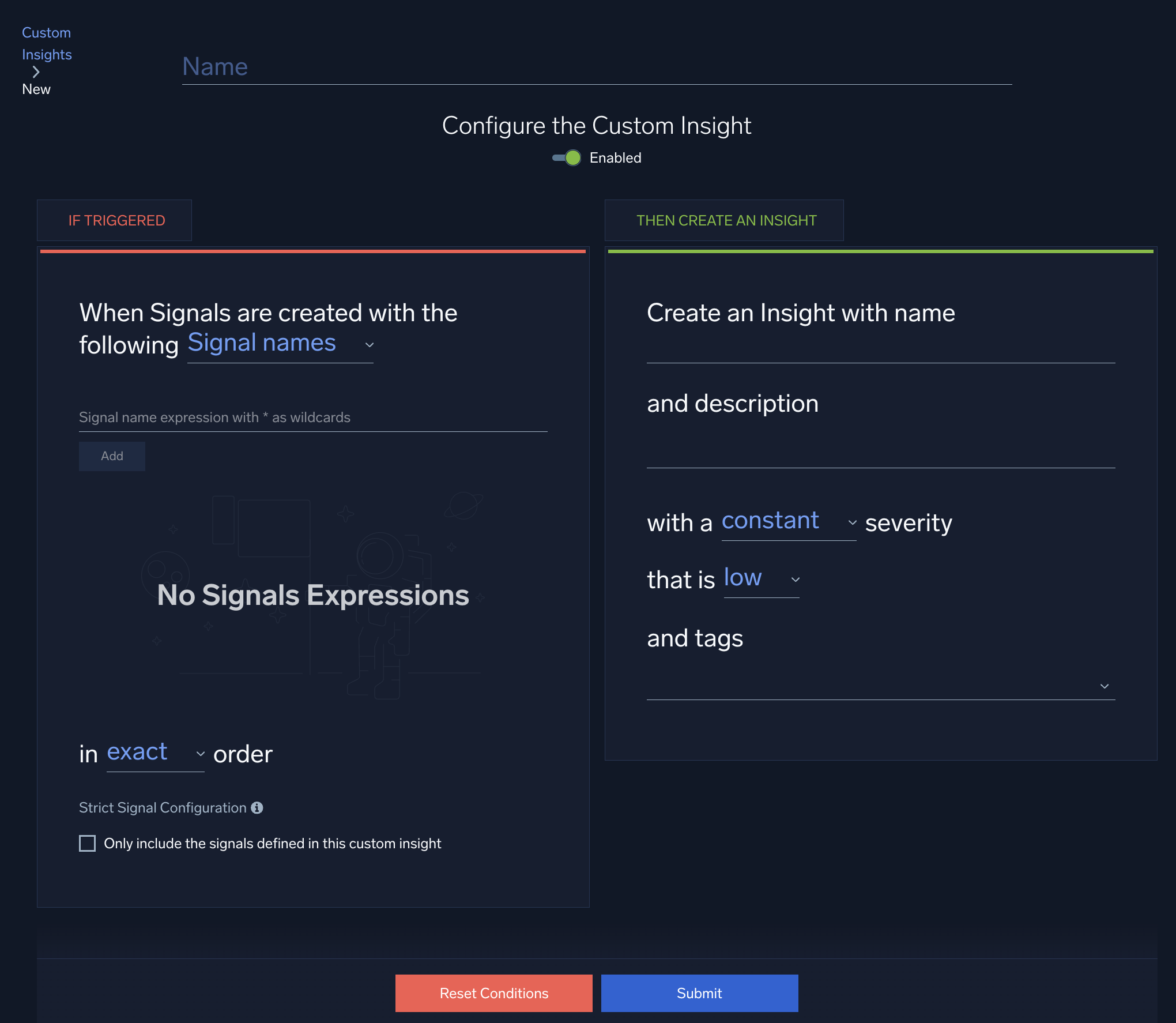 Configure an insight