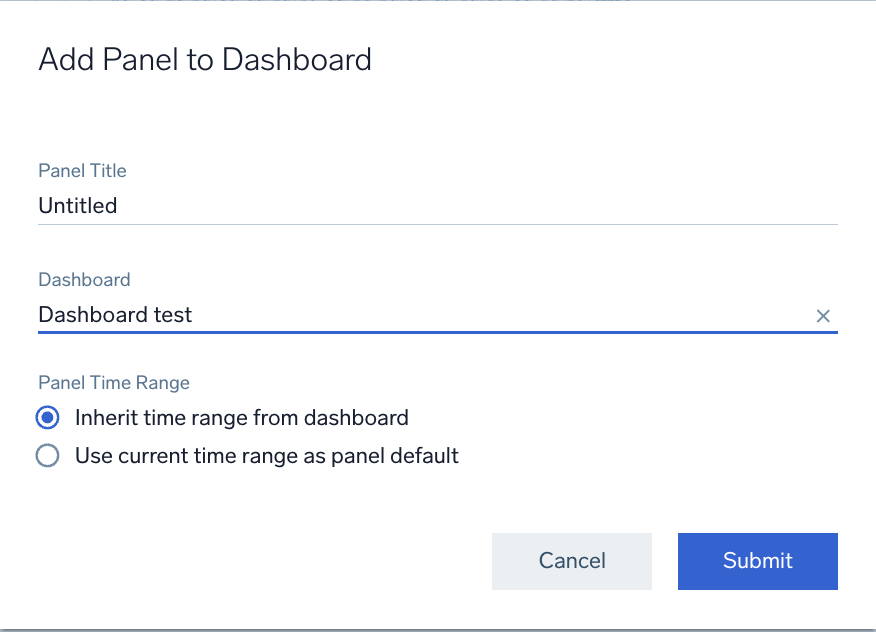Copy to Dashboard dialog