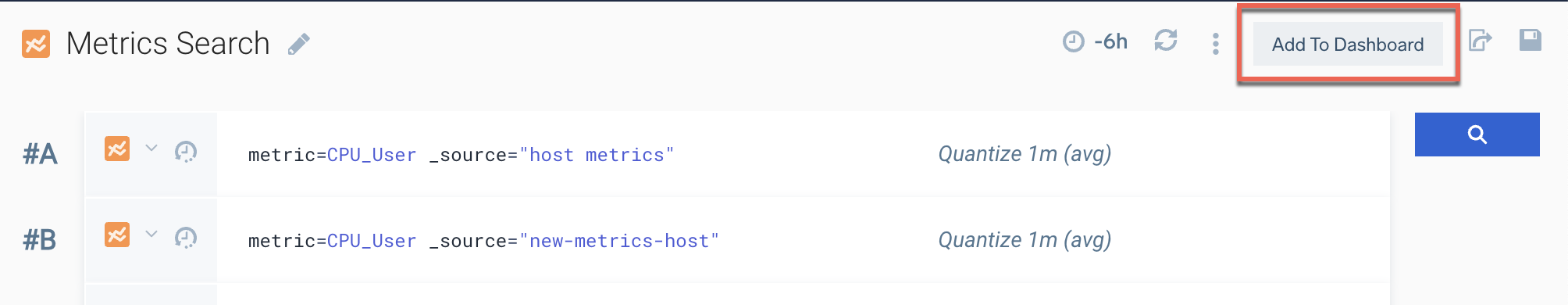 metrics explorer add to dashboard