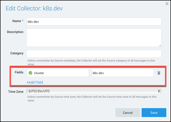 Edit collector fields name