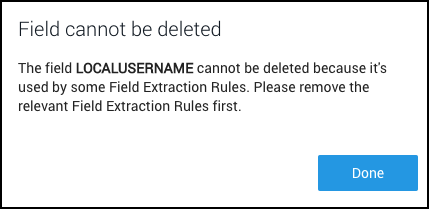 Field cannot delete