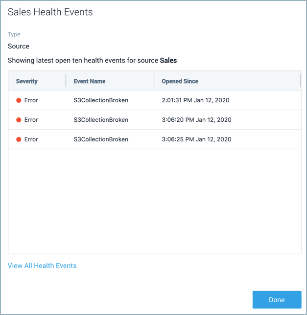 Object event details