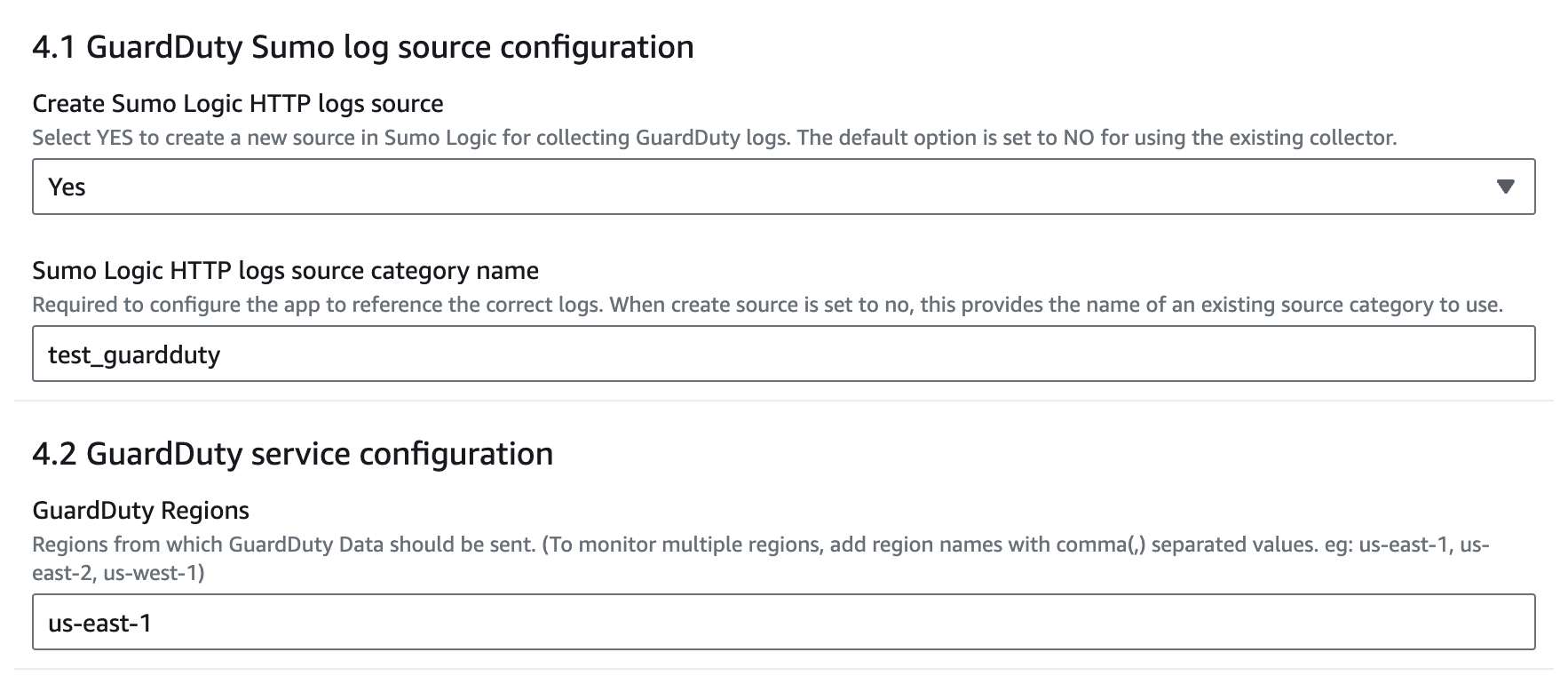 GuardDuty configuration