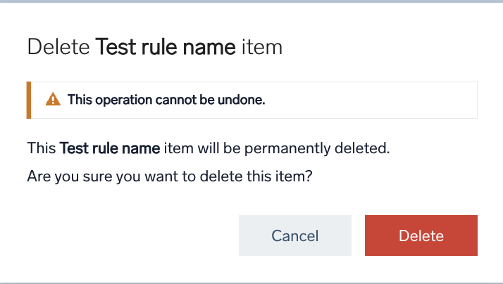 Delete confirm event extraction rule