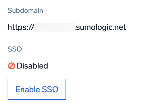 Enable SSO button