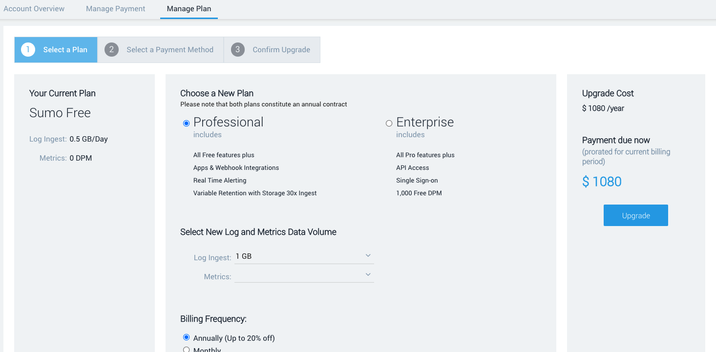 Manage plan Cloud Flex