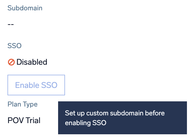 No subdomain defined