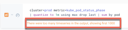Too many timeseries message