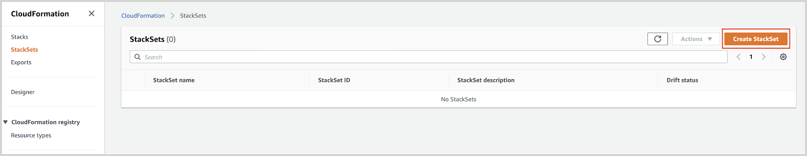 Create Stackset