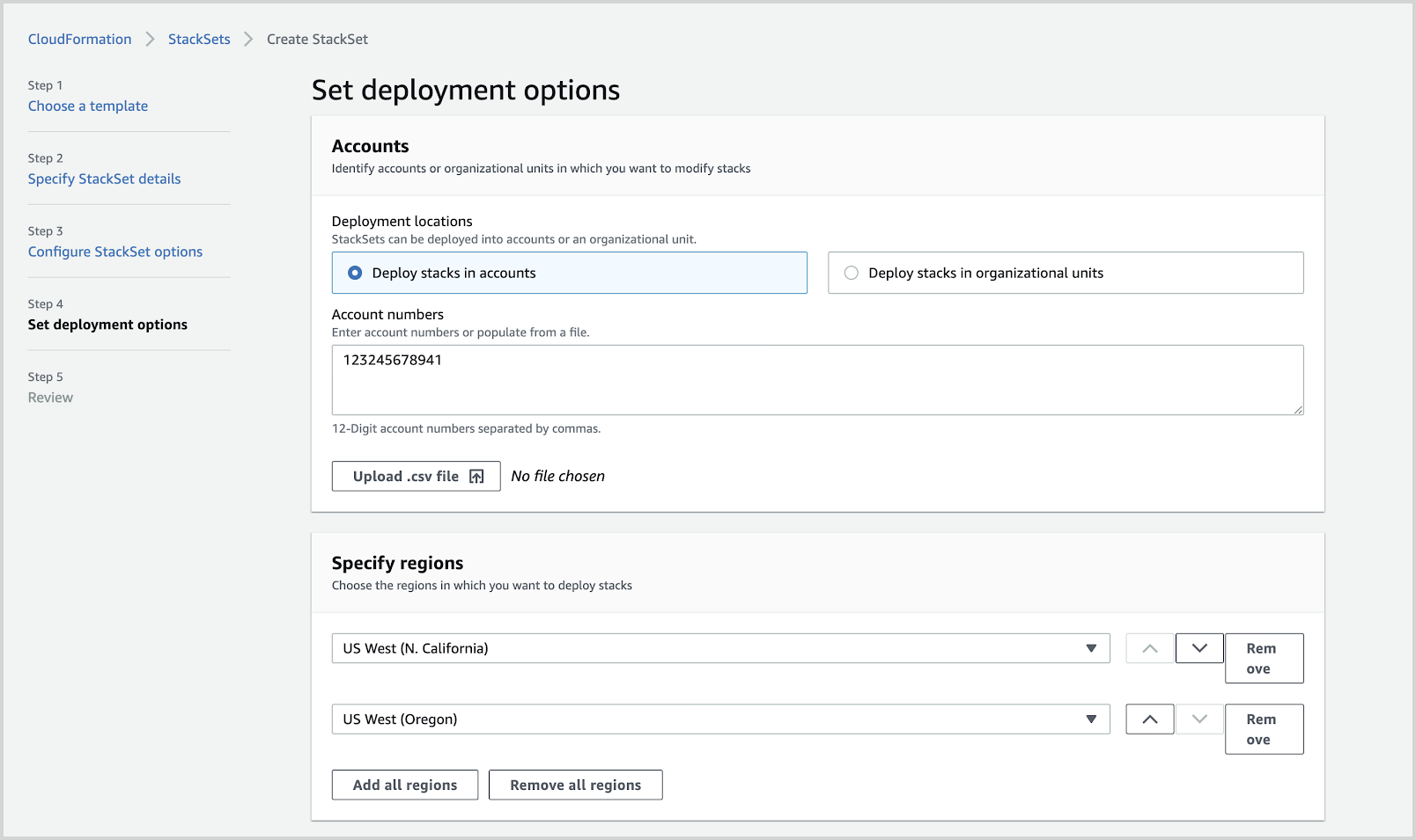  Select all the regions