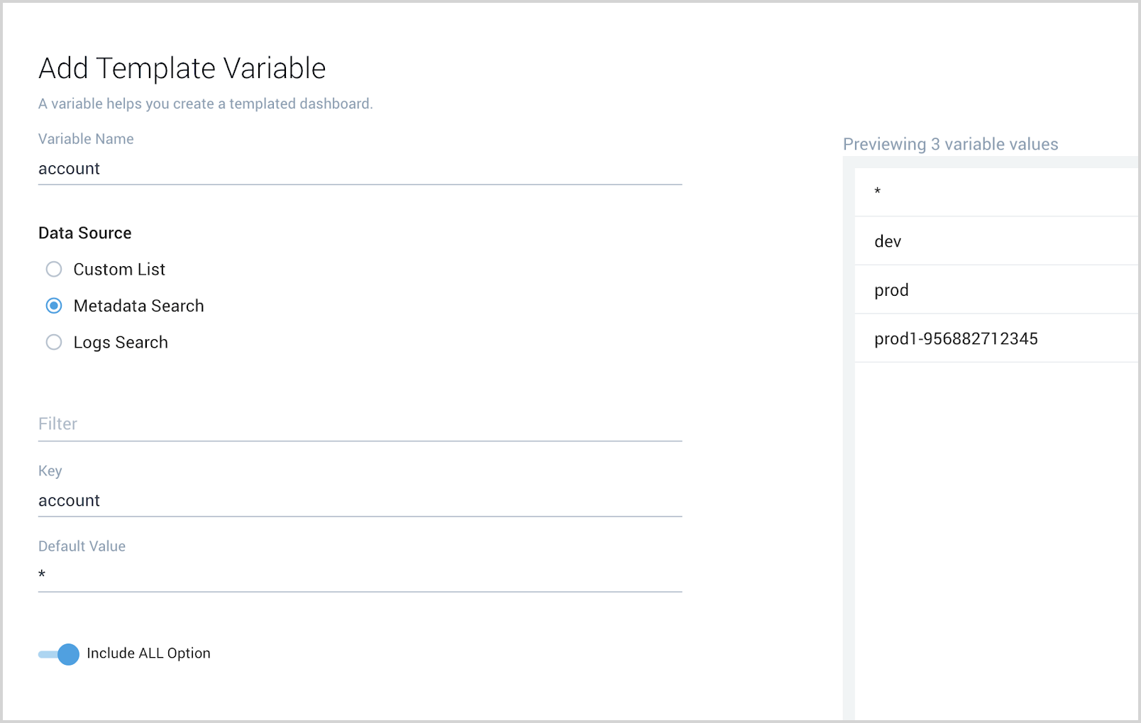 Add a template variable