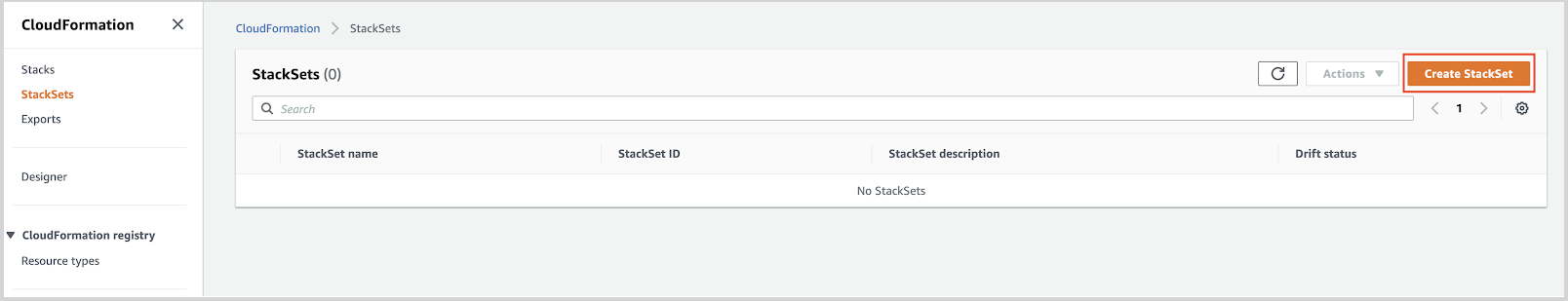Create StackSet