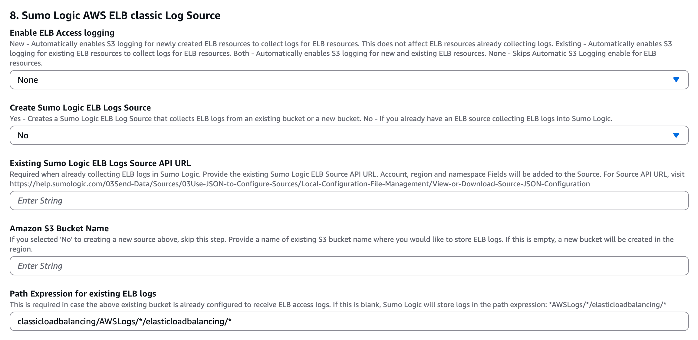 Sumo Logic AWS ALB Log Source Details