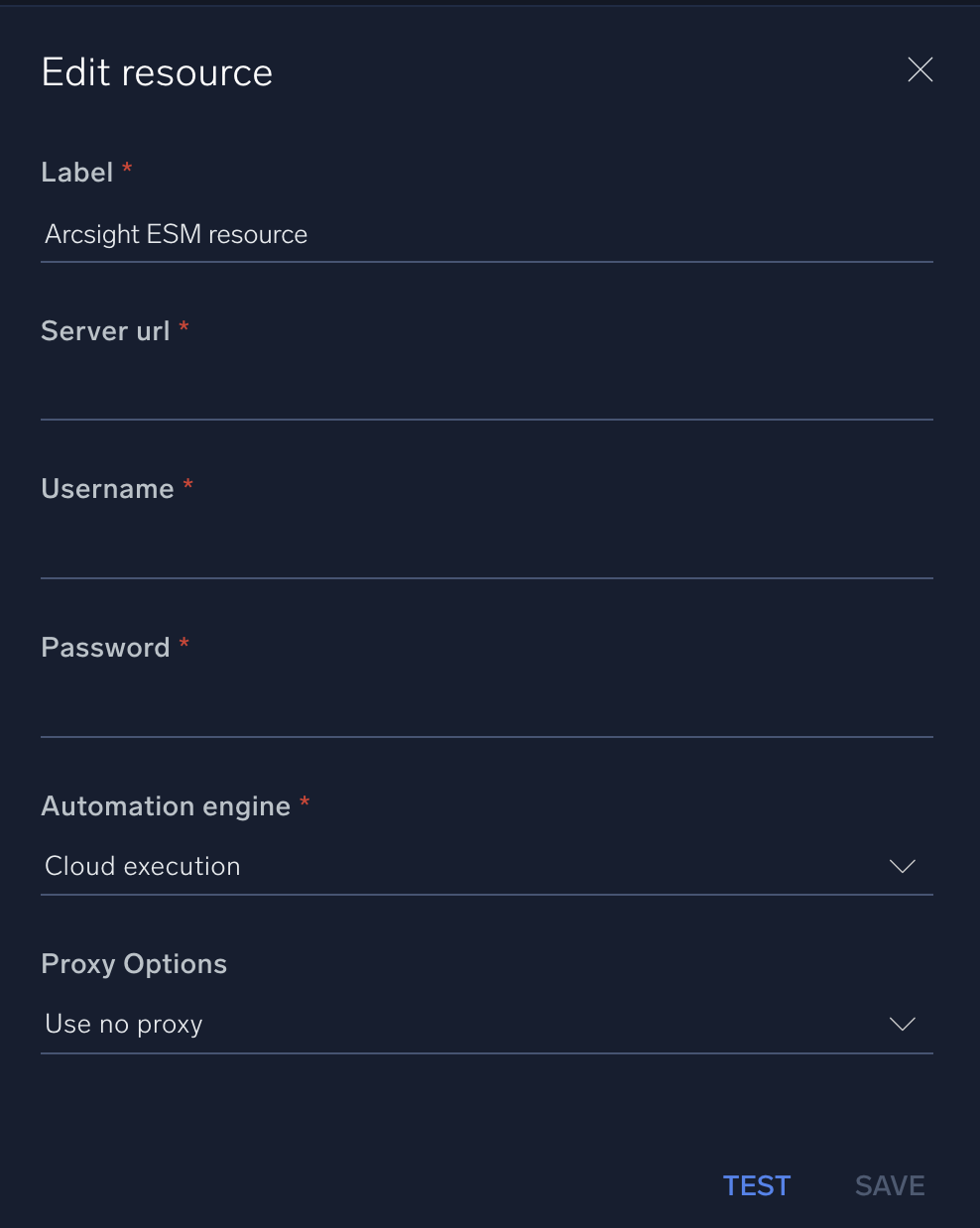 Arcsight ESM configuration