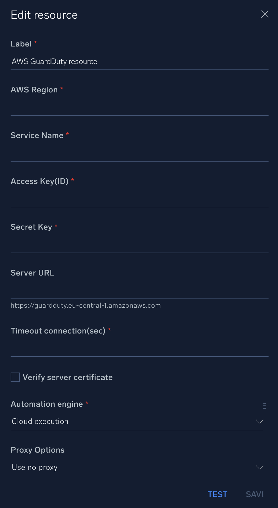 AWS GuardDuty configuration