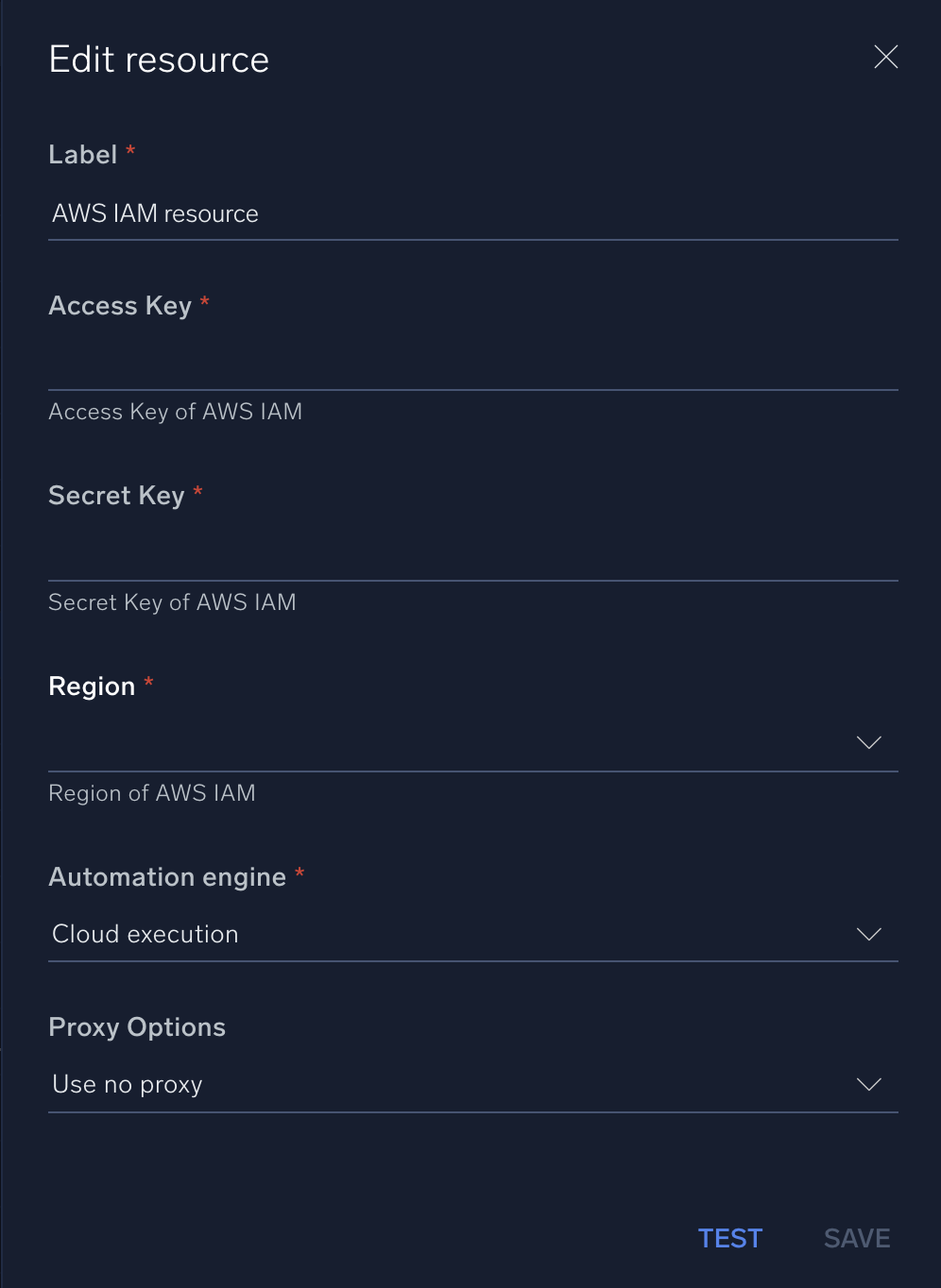 AWS IAM configuration