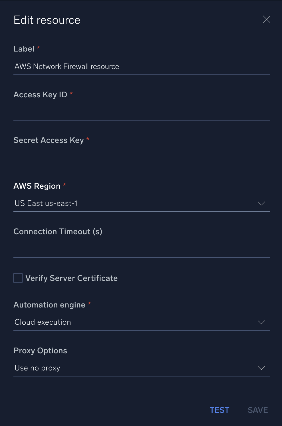 AWS NetWork Firewall configuration