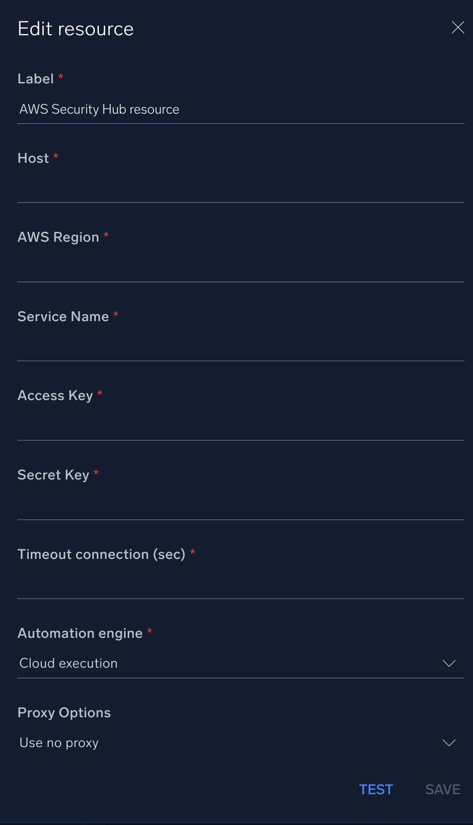 AWS Security Hub configuration