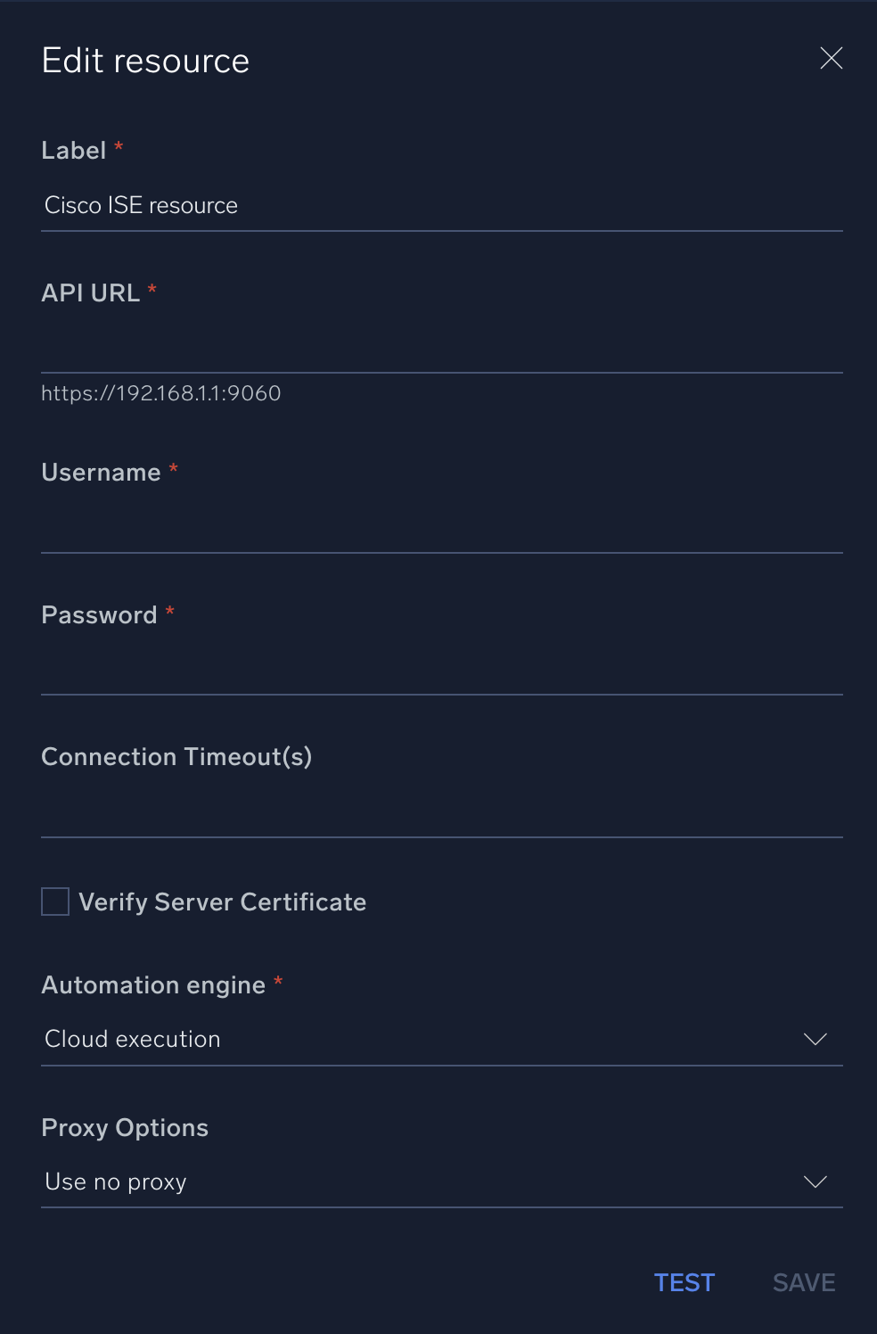 Cisco ISE configuration