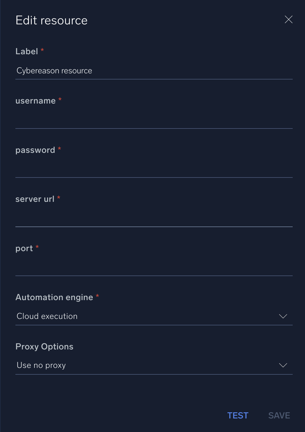 Cybereason configuration