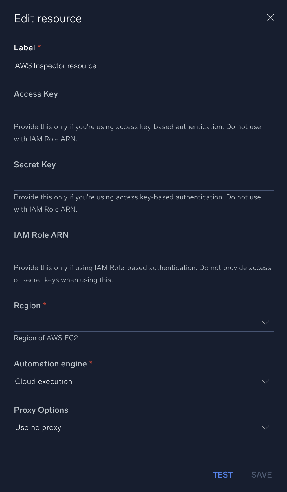 AWS Inspector configuration