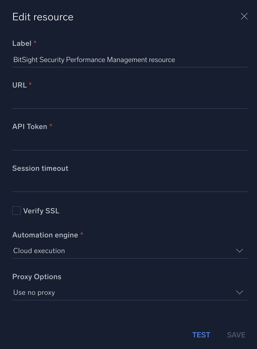 BitSight Security Performance Management configuration