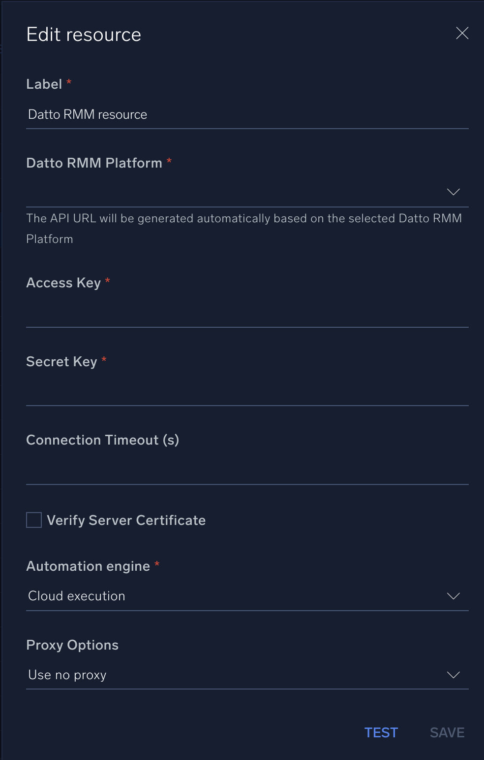 Datto RMM configuration