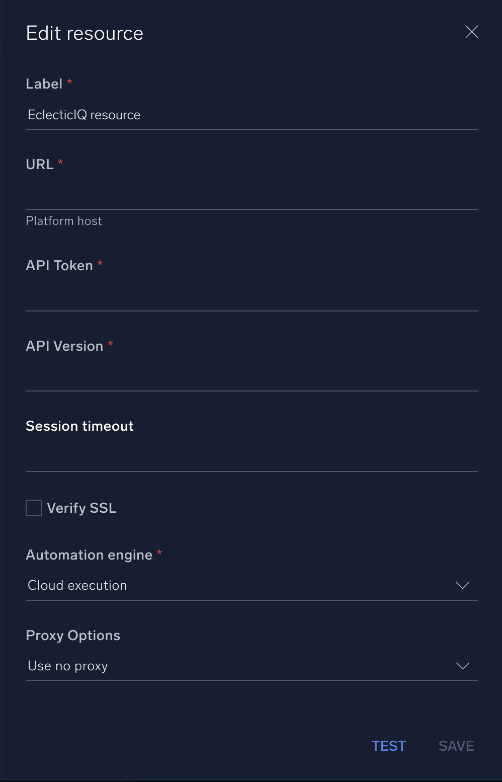 EclecticIQ configuration