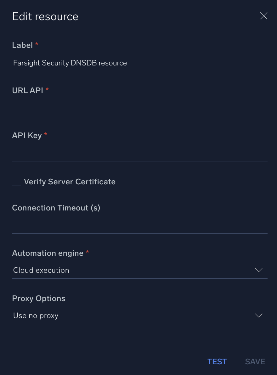 Farsight Security configuration