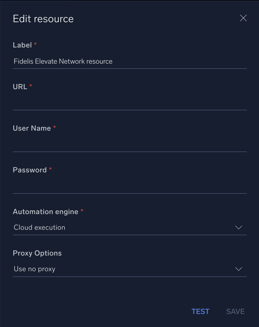 Fidelis Elevate configuration