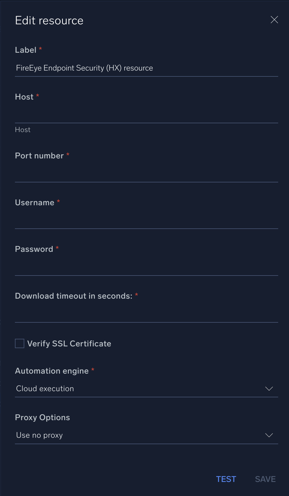 FireEye Endpoint Security configuration