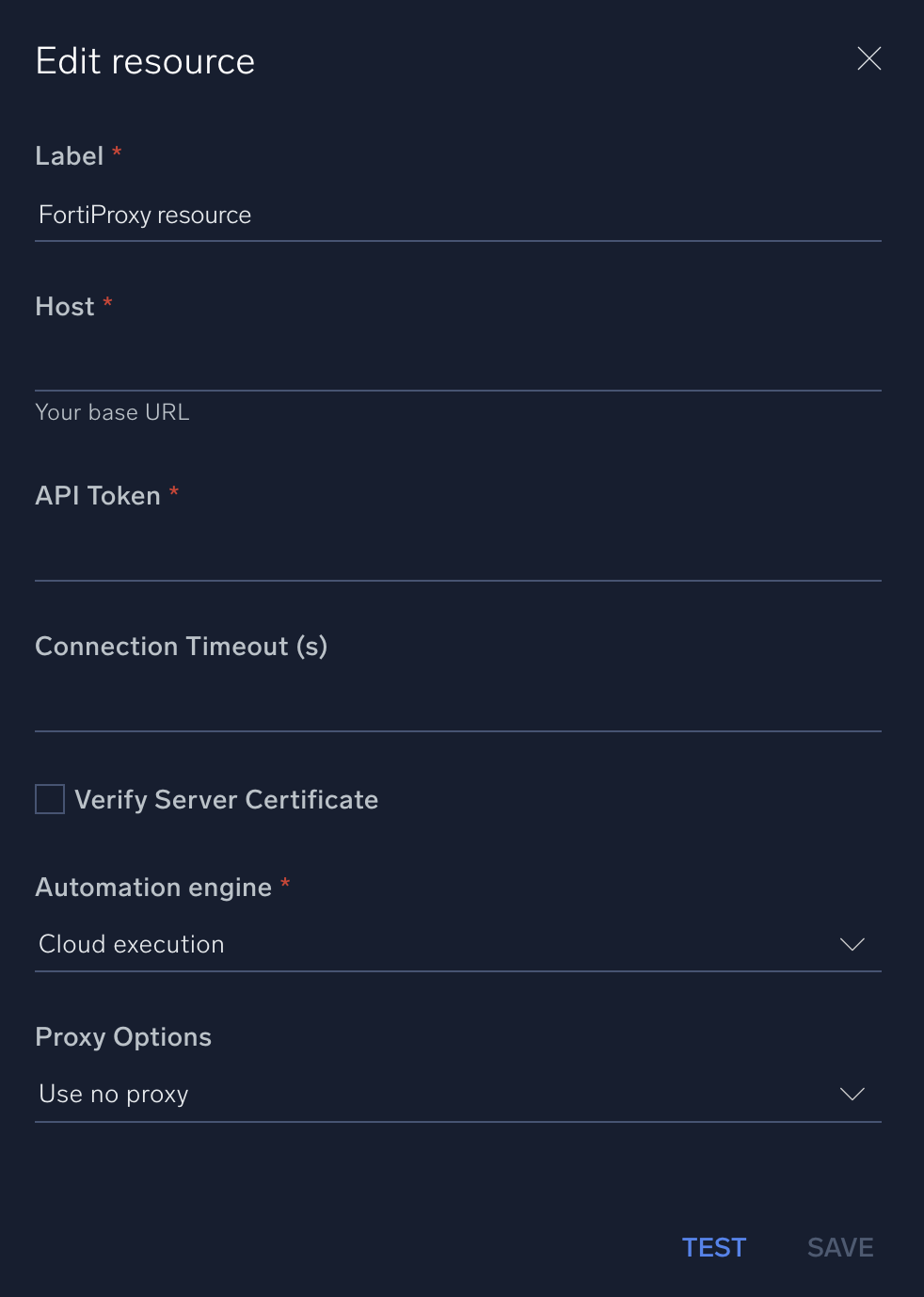 FortiProxy configuration