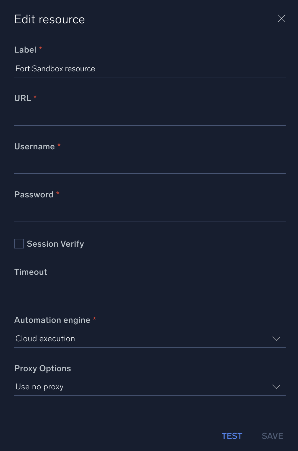 FortiSandbox configuration
