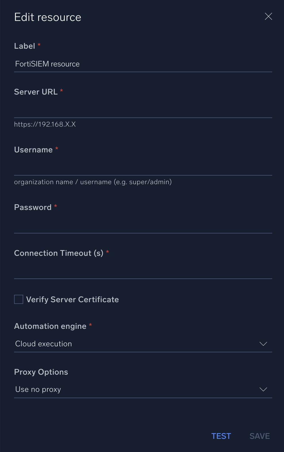 FortiSIEM configuration