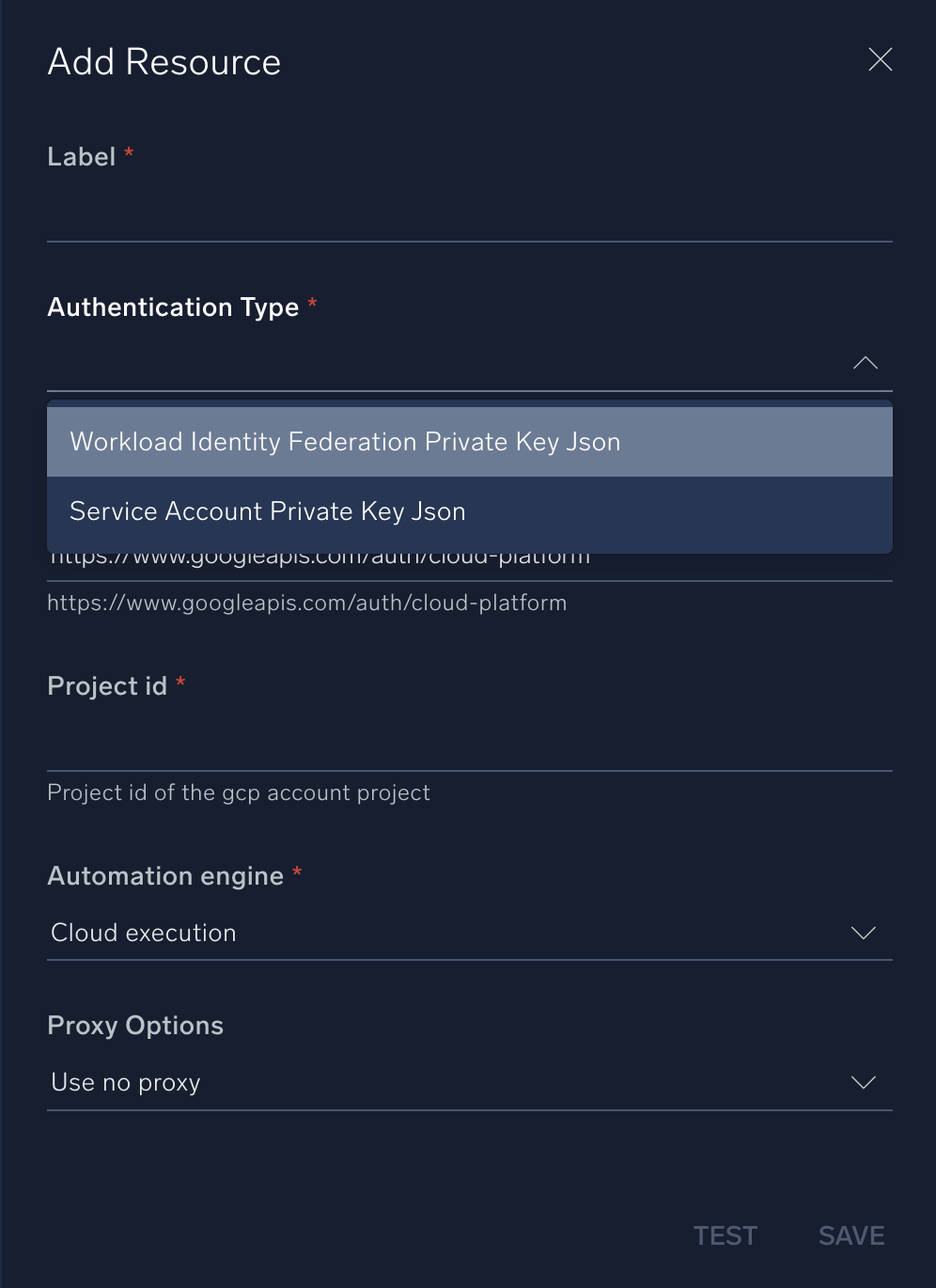 Google Cloud IAM configuration