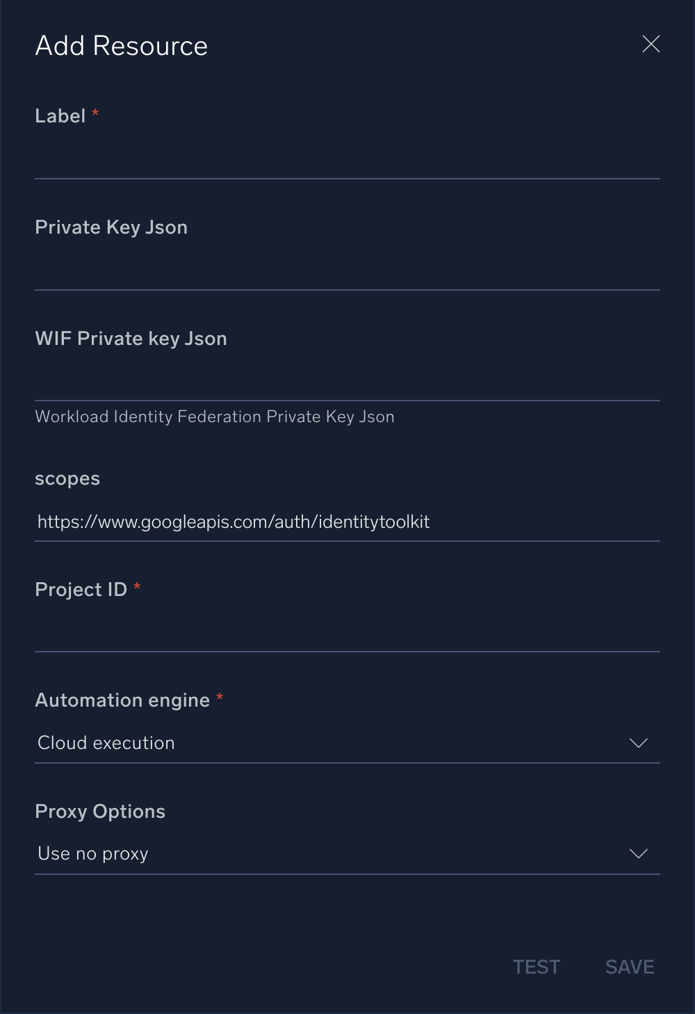 Google Firebase configuration