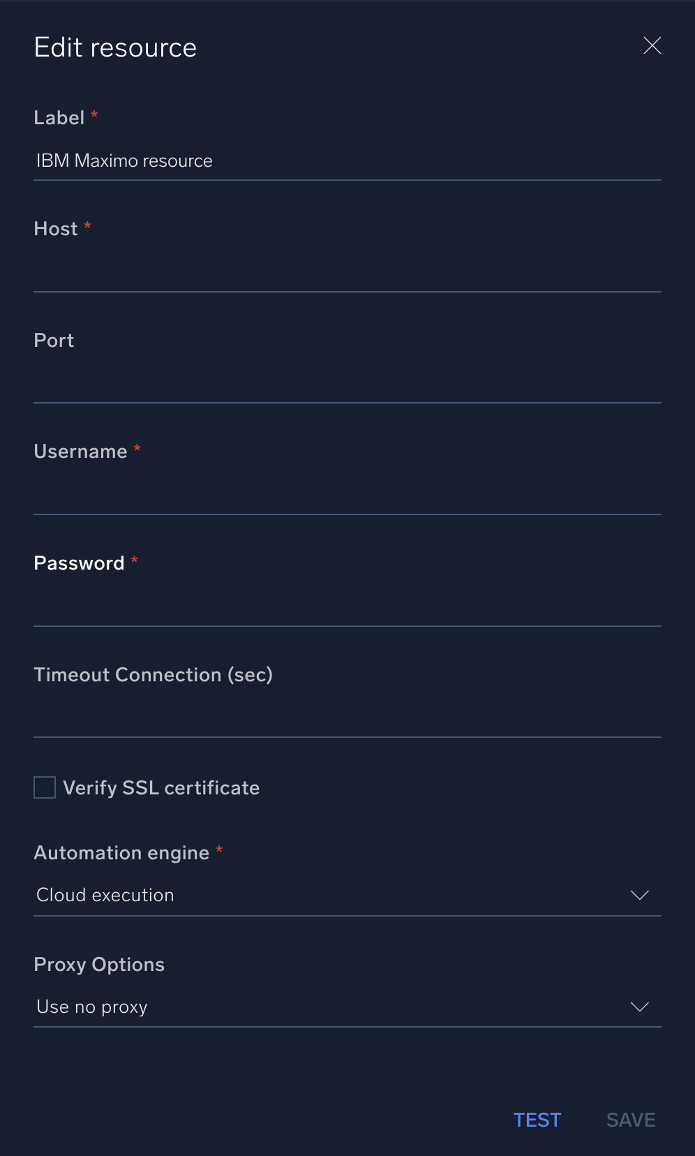 IBM Maximo configuration