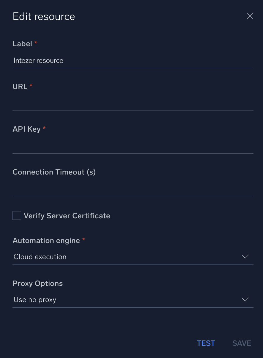 Intezer configuration